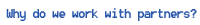 Why do we work with partners